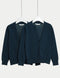 2pk Girls' Pure Cotton School Cardigan (3-18 Yrs)